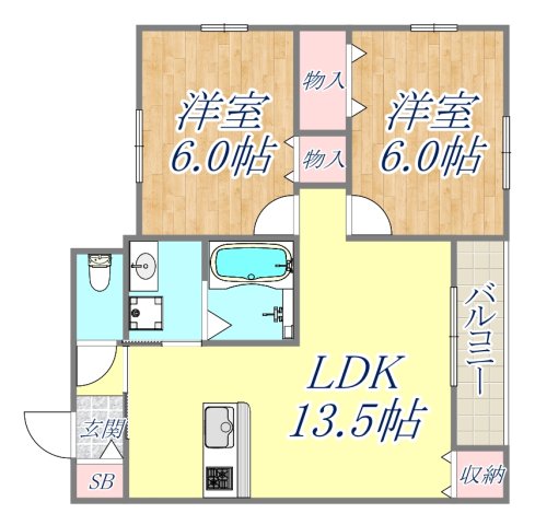 ソラリア一番町の間取り