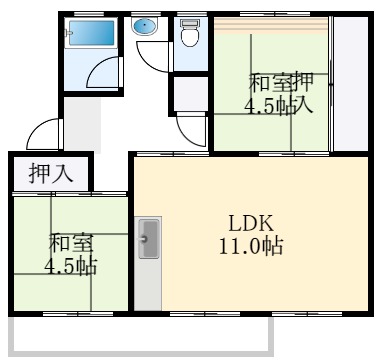 堺市南区桃山台のマンションの間取り