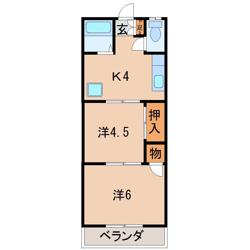 三瓶アパートの間取り