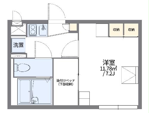 レオパレスフローラル北美町の間取り