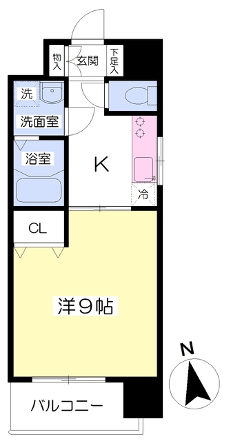 松山市山越のマンションの間取り