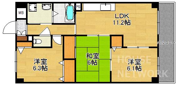 グランディール堀川の間取り