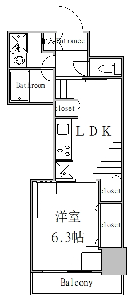 墨田区京島のマンションの間取り