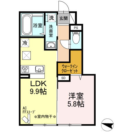 プラセール妙見の間取り