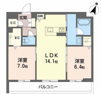 神戸市垂水区桃山台のアパートの間取り