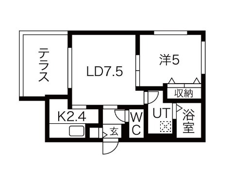 ブランシャール平岸駅前ＷＥＳＴの間取り