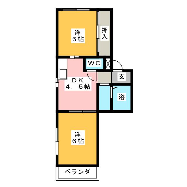 【キャッスル片岡の間取り】