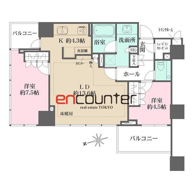 新宿区四谷のマンションの間取り