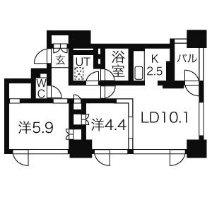 プライムメゾン南2条の間取り