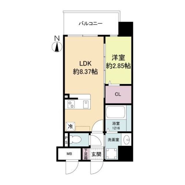 大阪市城東区関目のマンションの間取り