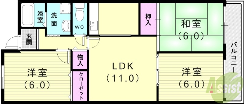 【パールヒル清水が丘の間取り】