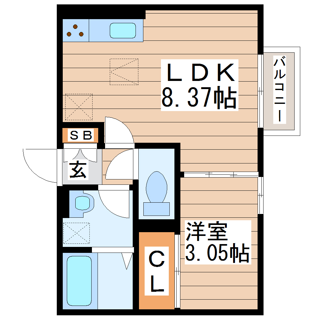 D-room八幡の間取り