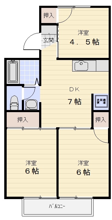 阿波屋ハイツ　Bの間取り