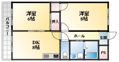 豊中市春日町のマンションの間取り