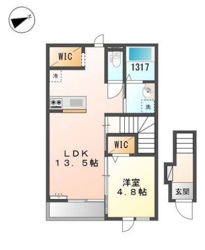 姫路市東辻井のマンションの間取り