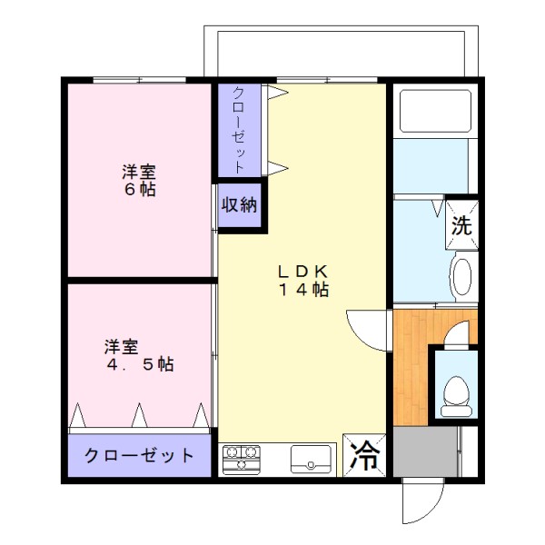 フラット本太の間取り