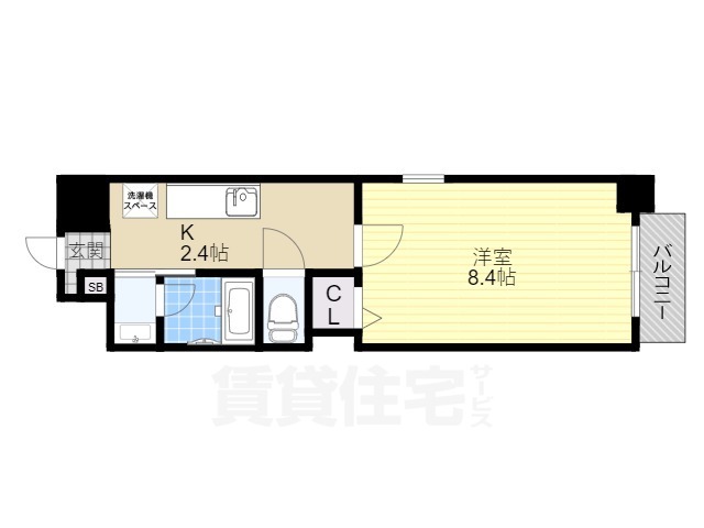 草津市西大路町のマンションの間取り