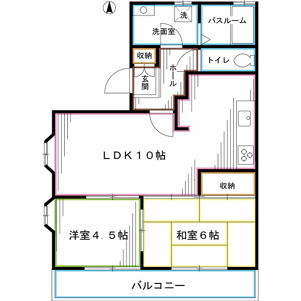 杉並区下井草のアパートの間取り