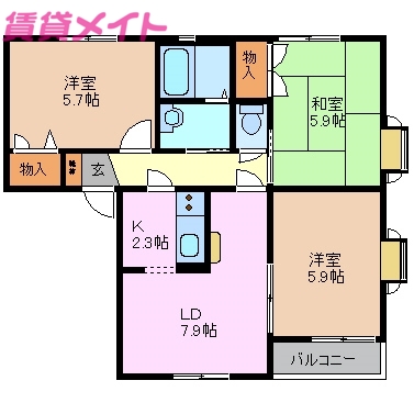 エトワール　ウエストの間取り