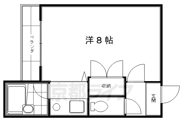 京都市伏見区新町１１丁目のマンションの間取り