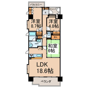 ロータリー春岡601号室の間取り