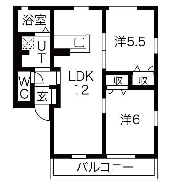 フレシュール高山の間取り