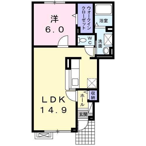 【函館市石川町のアパートの間取り】