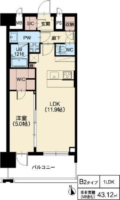 リッツ新大阪プレミアムの間取り