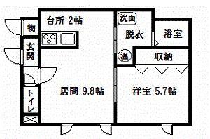 Ｇｒａｍｐｉａ６－２（グランピア）の間取り