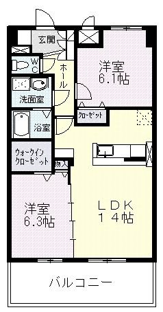 プラシード　Ｕ・Ｉの間取り