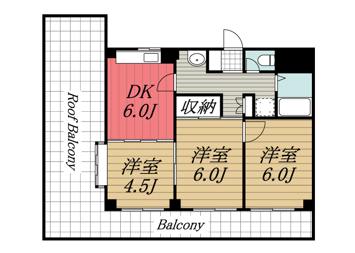 佐倉市栄町のマンションの間取り