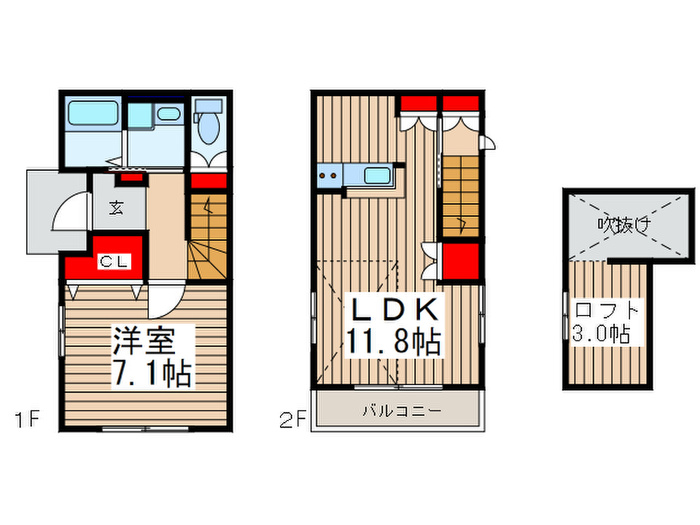 埼玉県川越市中原町１（一戸建）の賃貸物件の間取り