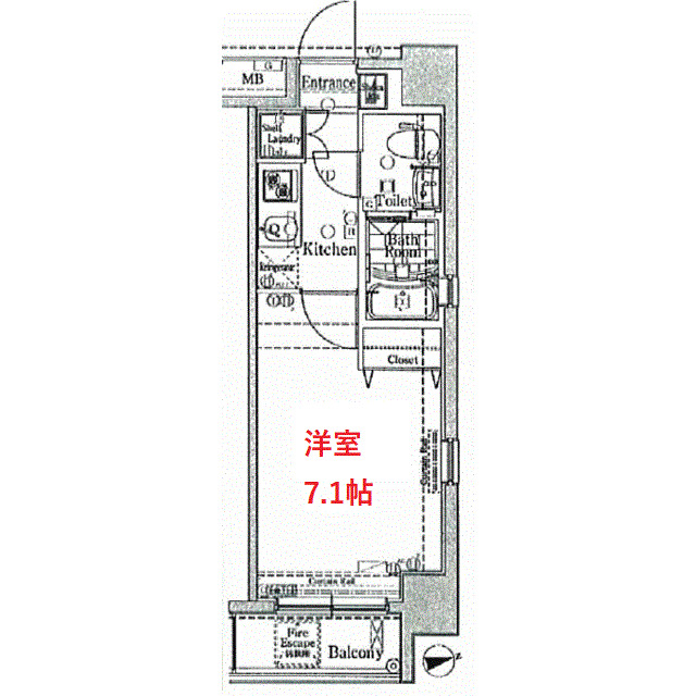 東京都大田区大森中３（マンション）の賃貸物件の間取り