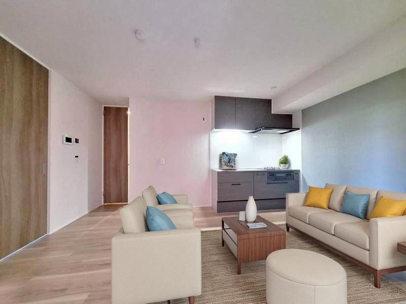 居室・リビング　★リビングダイニングキッチン★※モデルルームの為、家具は付き