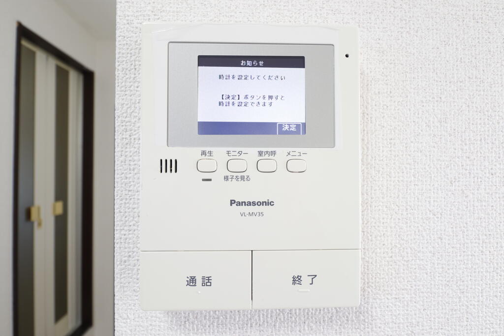 セキュリティ　モニター付きインターホンです♪