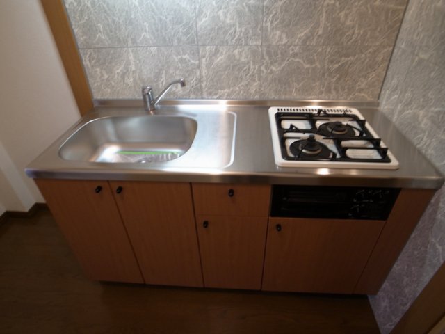 キッチン　ビルトイン２口ガスコンロ！