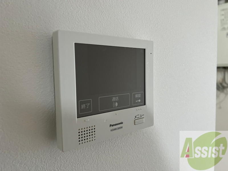 セキュリティ　ＴＶモニター付インターホンです。来客者の顔が見えるので安心！