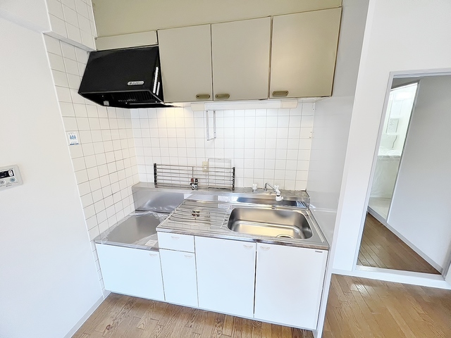 キッチン　２口ガスコンロ設置可能