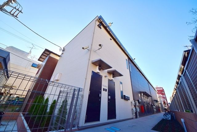 建物外観　経済的な都市ガス　防犯カメラ設置