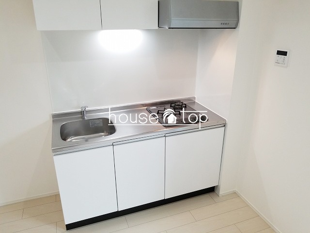 キッチン　2口ガスコンロ付システムキッチン！調理スペースも広いですよ