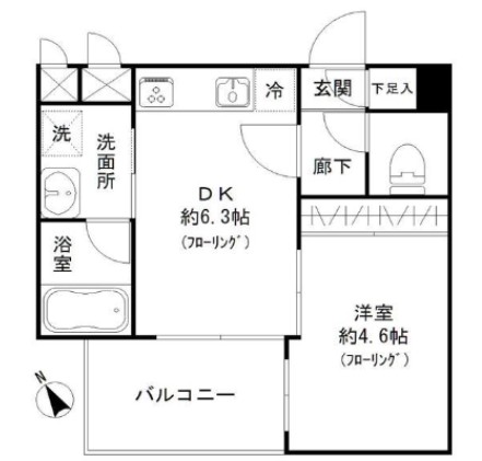 サンヒルズ大橋駅の間取り写真