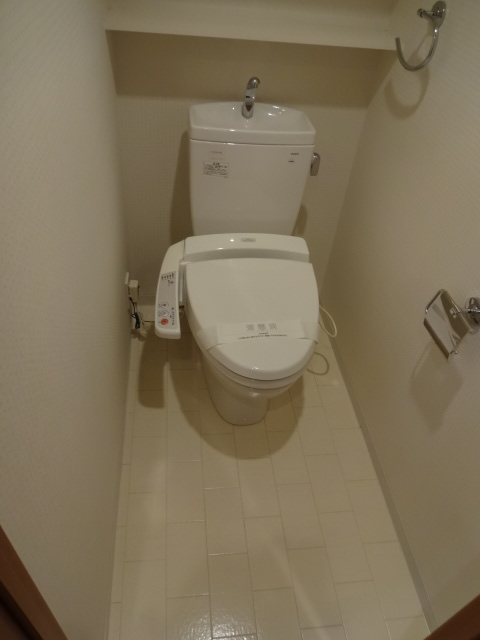 トイレ　落ち着いた色調のトイレです