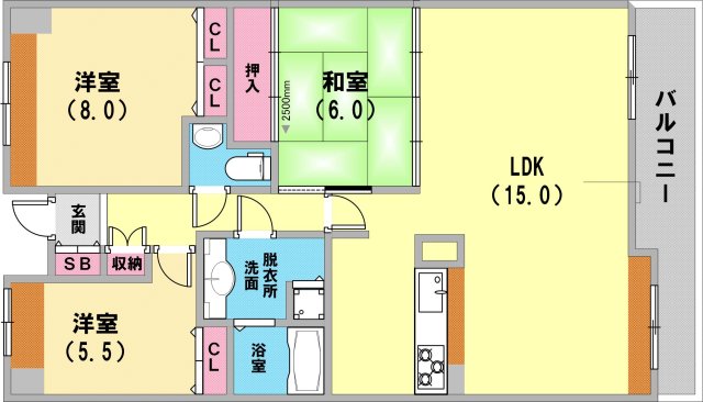 アーデンコート住吉川の間取り写真