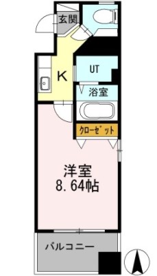 ユーレジデンス名駅南の間取り写真