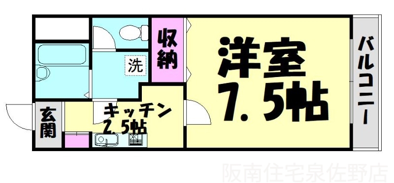南海本線 羽倉崎駅 徒歩9分 3階建 築28年の間取り写真