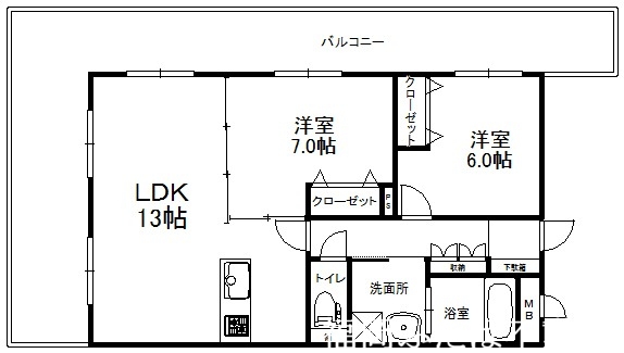 サンロージュ薬院駅前の間取り写真