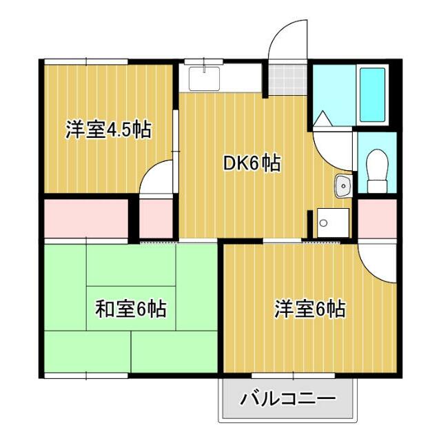 コーポ白山Bの間取り写真