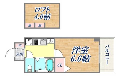 エステムコート三宮EAST2リベルテの間取り写真