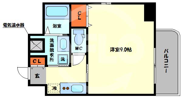 ParkHills北堀江lamodaの間取り写真