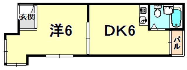 神戸市兵庫区氷室町のマンションの間取り